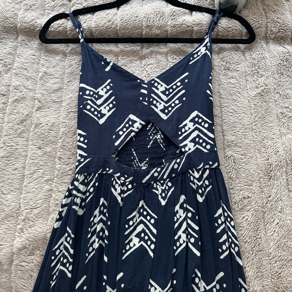 Navy blue aerie cut out dress
